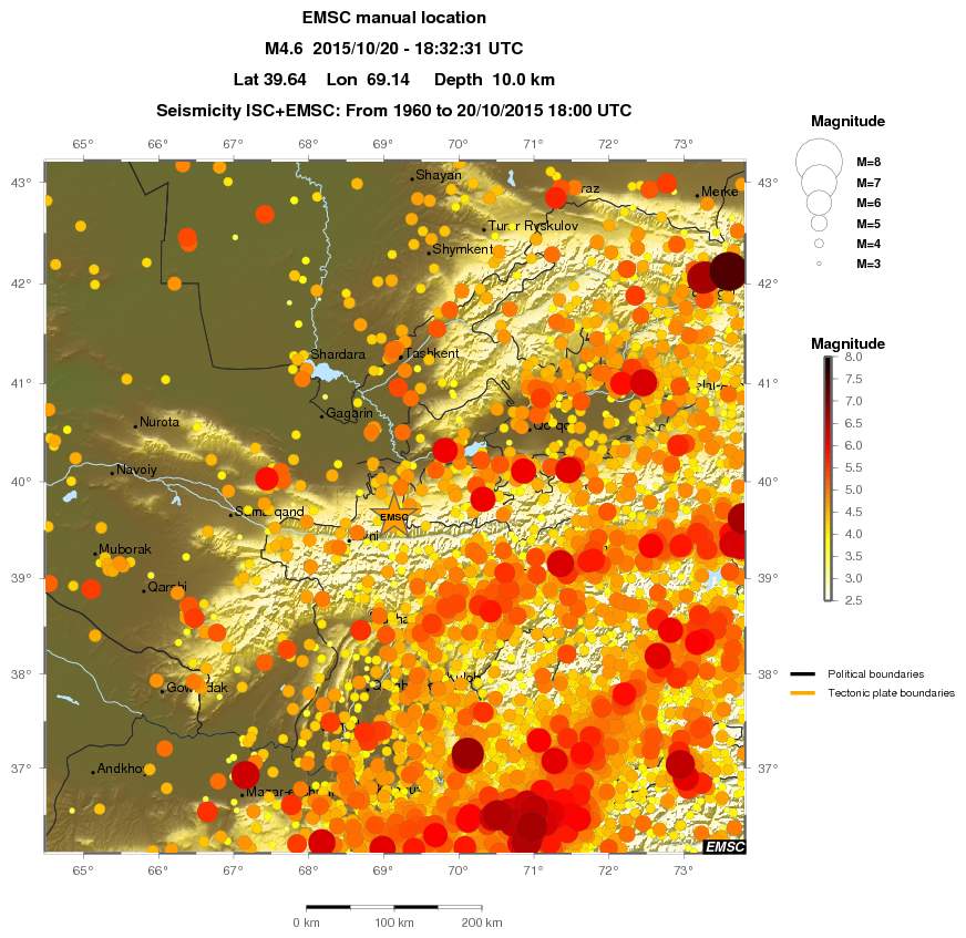 regional magnitude historical seismicity