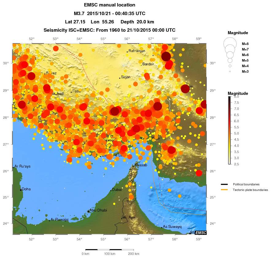 regional magnitude historical seismicity