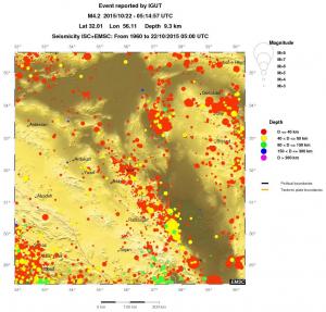 regional historical seismicity