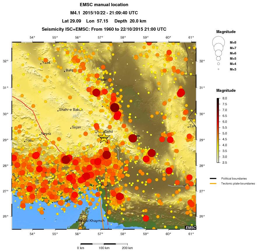regional magnitude historical seismicity