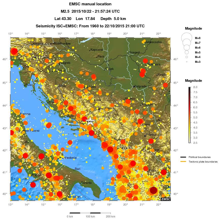 regional magnitude historical seismicity
