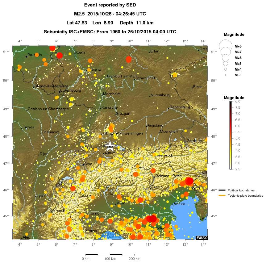 regional magnitude historical seismicity