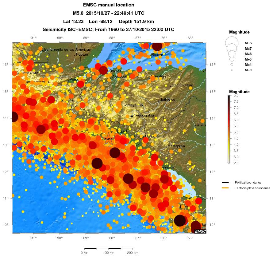 regional magnitude historical seismicity