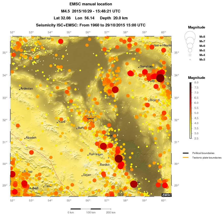 regional magnitude historical seismicity