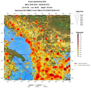 regional magnitude historical seismicity