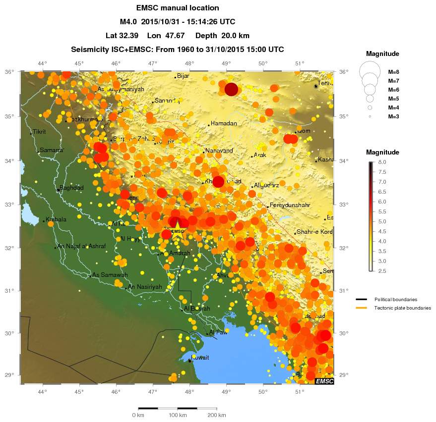 regional magnitude historical seismicity