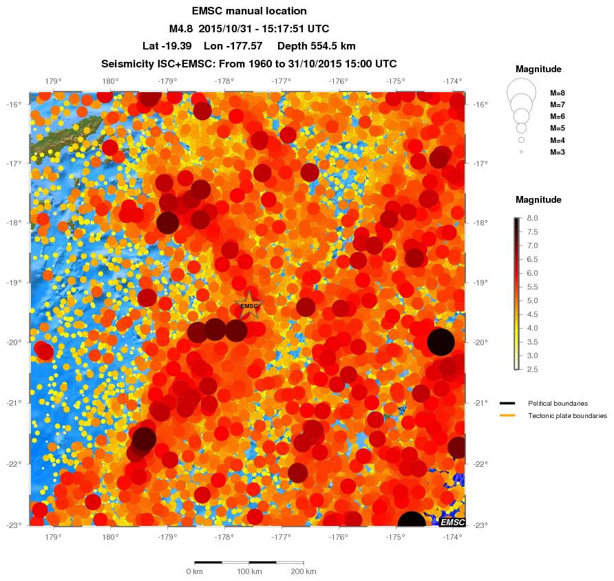 regional magnitude historical seismicity