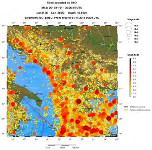 regional magnitude historical seismicity