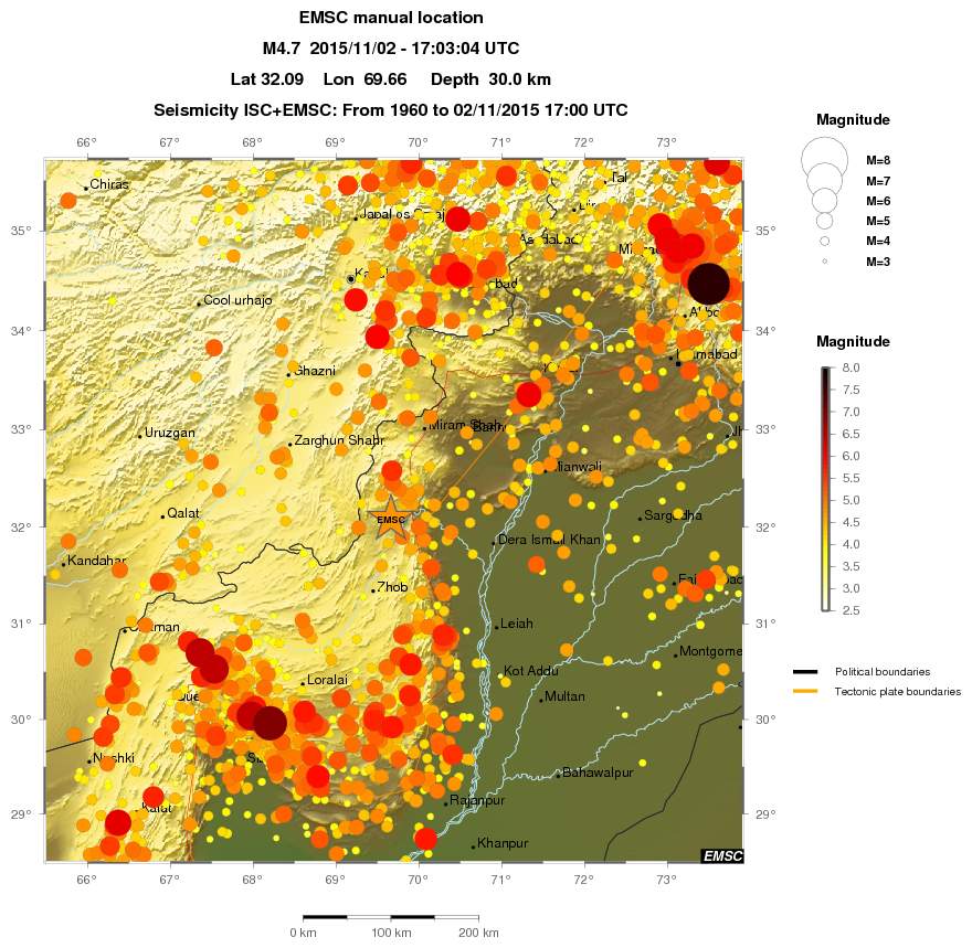 regional magnitude historical seismicity