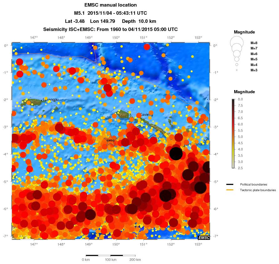 regional magnitude historical seismicity