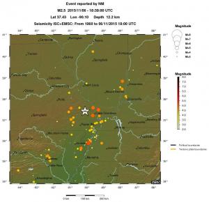 regional magnitude historical seismicity