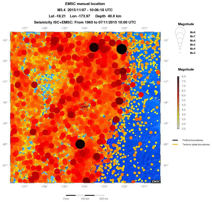regional magnitude historical seismicity
