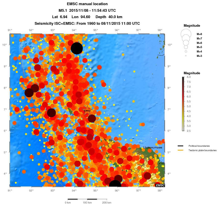 regional magnitude historical seismicity