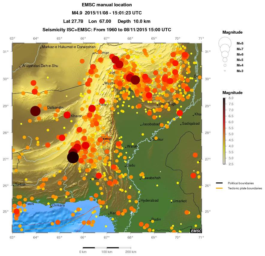 regional magnitude historical seismicity
