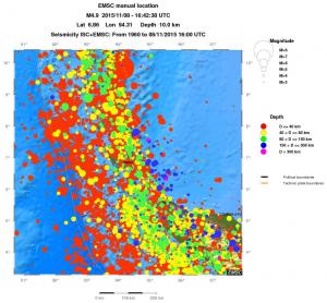regional historical seismicity