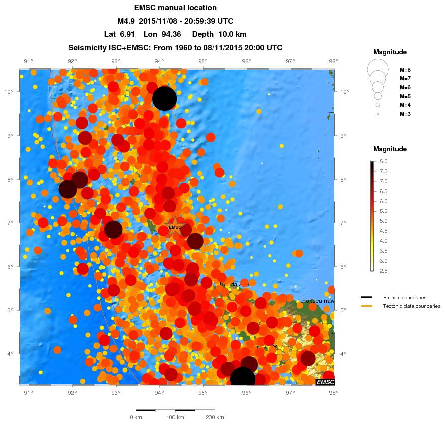regional magnitude historical seismicity