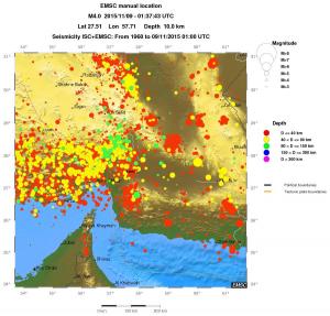 regional historical seismicity