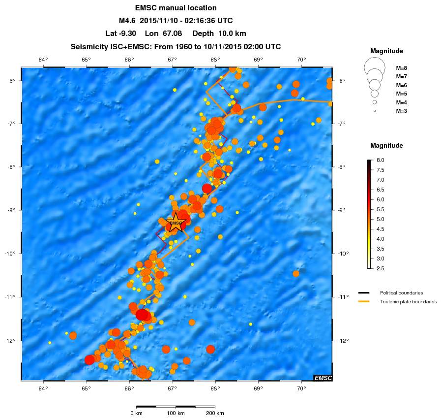 regional magnitude historical seismicity
