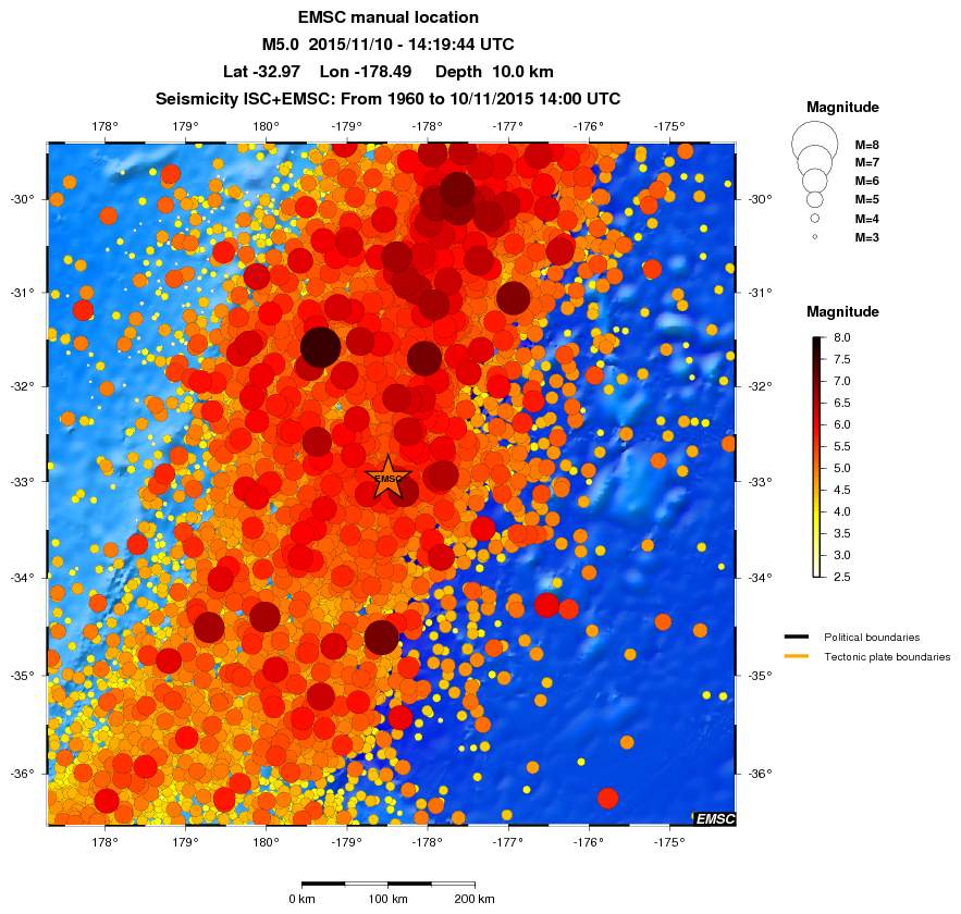 regional magnitude historical seismicity