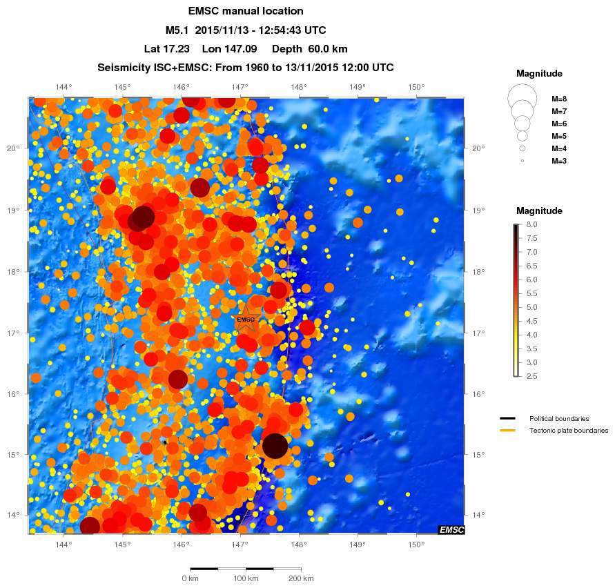 regional magnitude historical seismicity