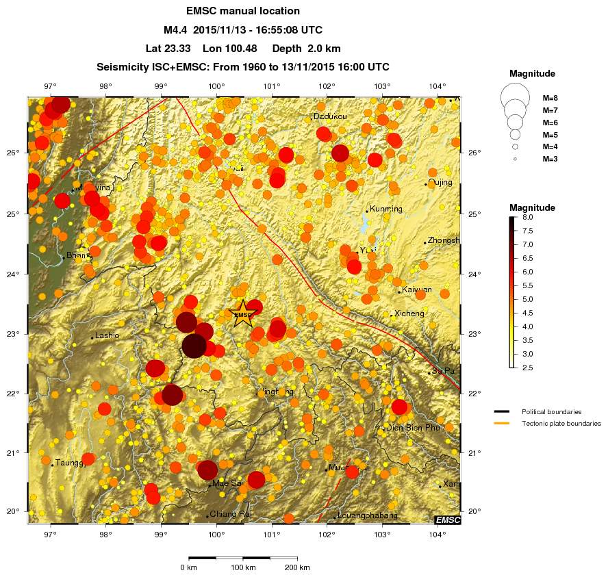 regional magnitude historical seismicity