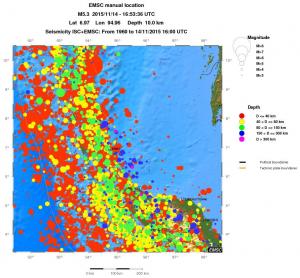 regional historical seismicity