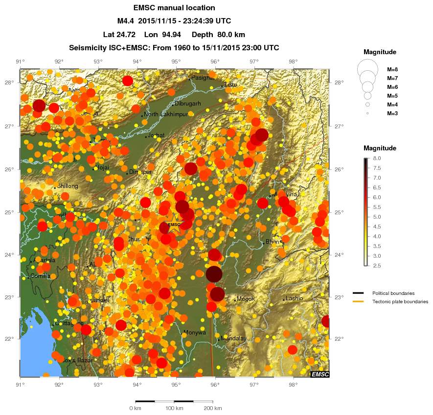 regional magnitude historical seismicity