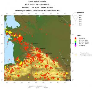 regional historical seismicity