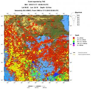 regional historical seismicity