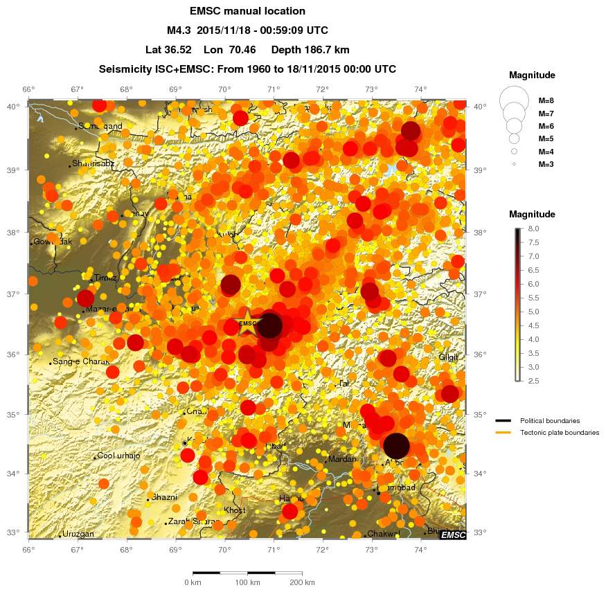 regional magnitude historical seismicity