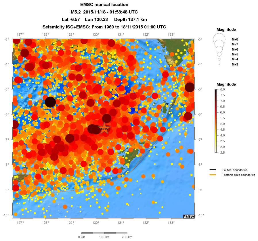 regional magnitude historical seismicity