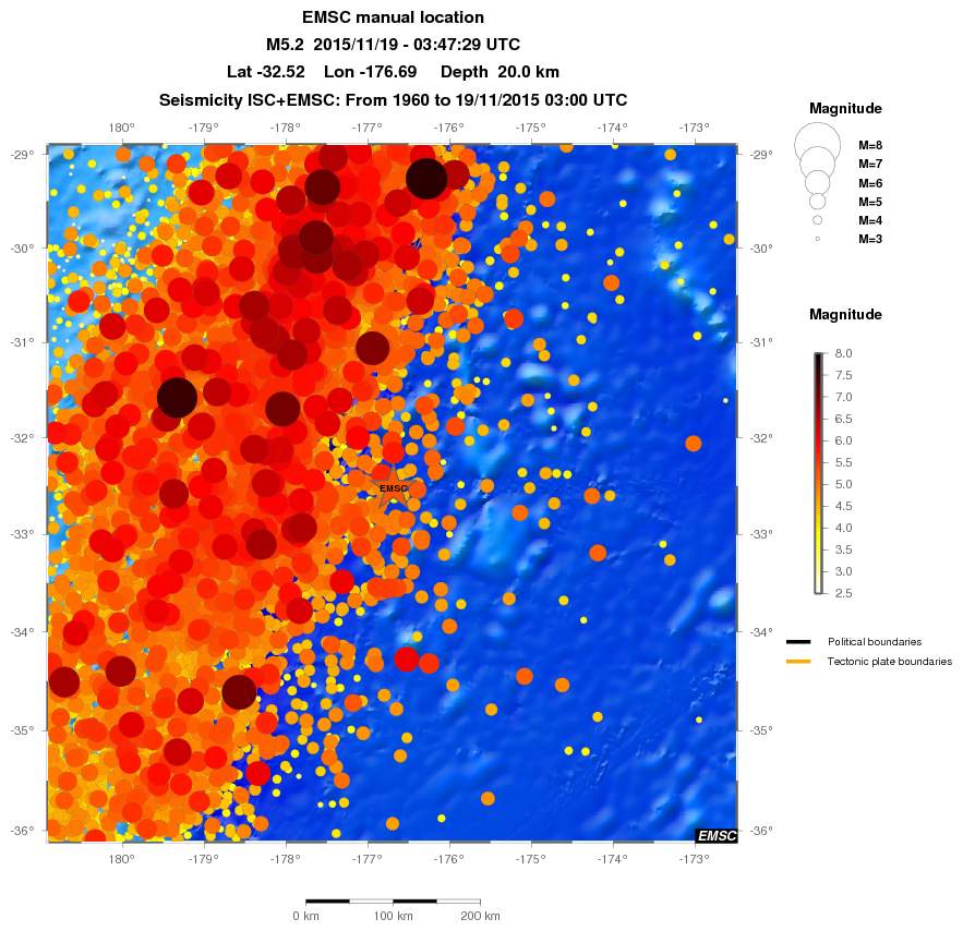 regional magnitude historical seismicity