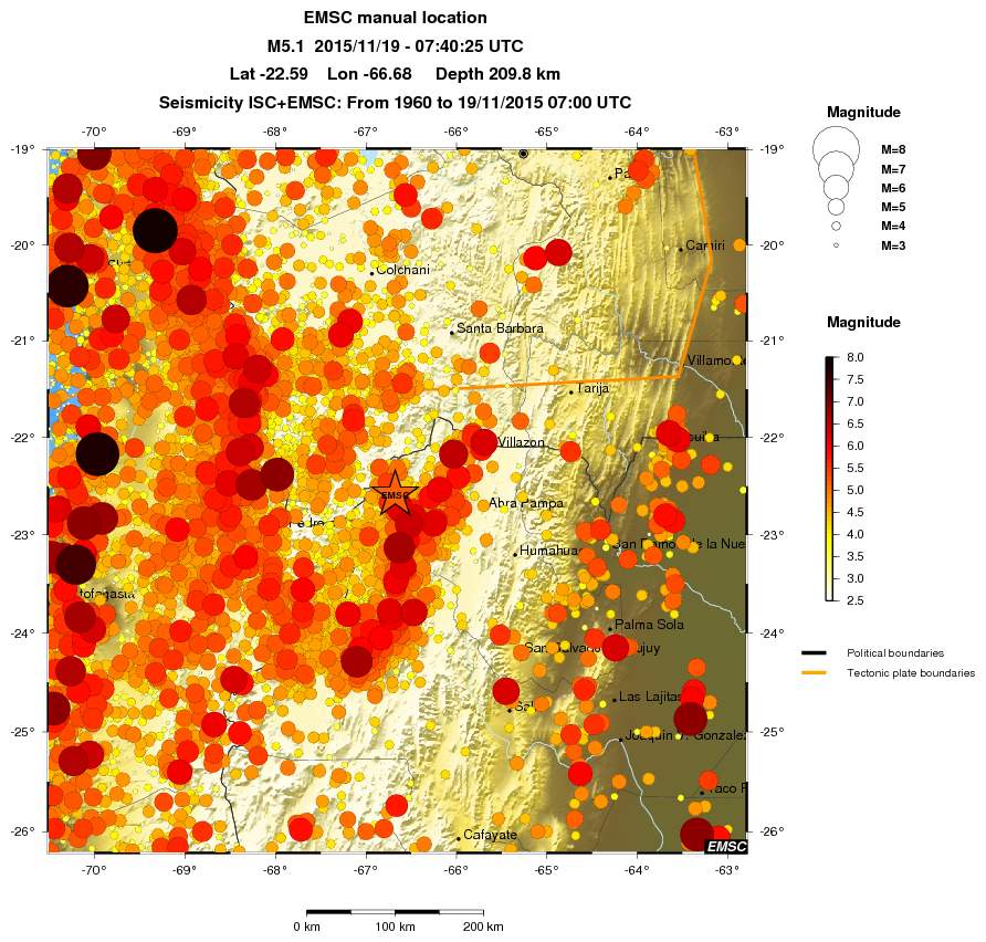regional magnitude historical seismicity