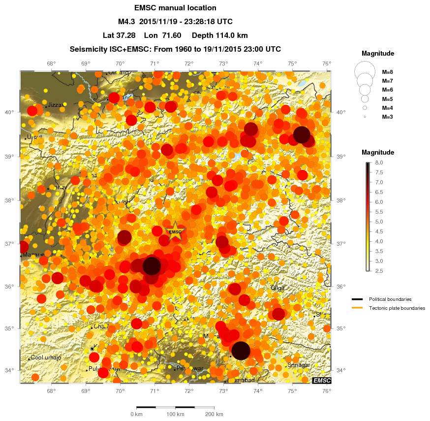 regional magnitude historical seismicity