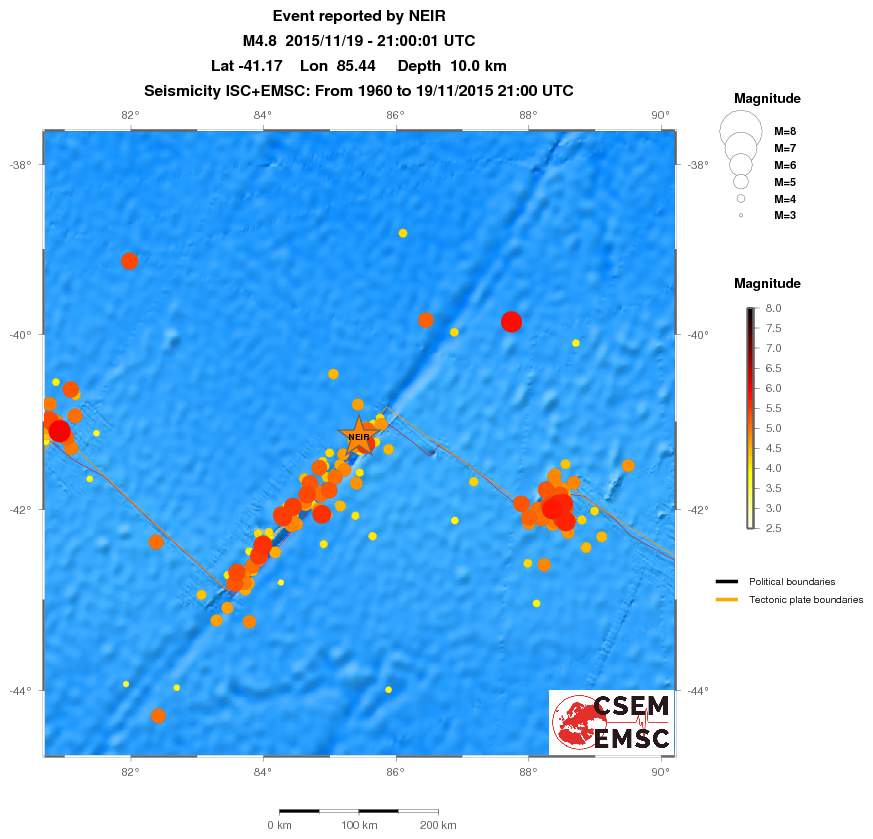 regional magnitude historical seismicity