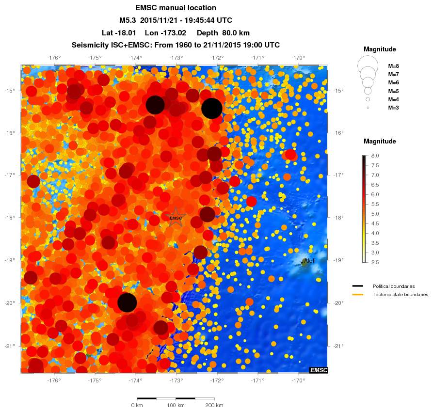 regional magnitude historical seismicity