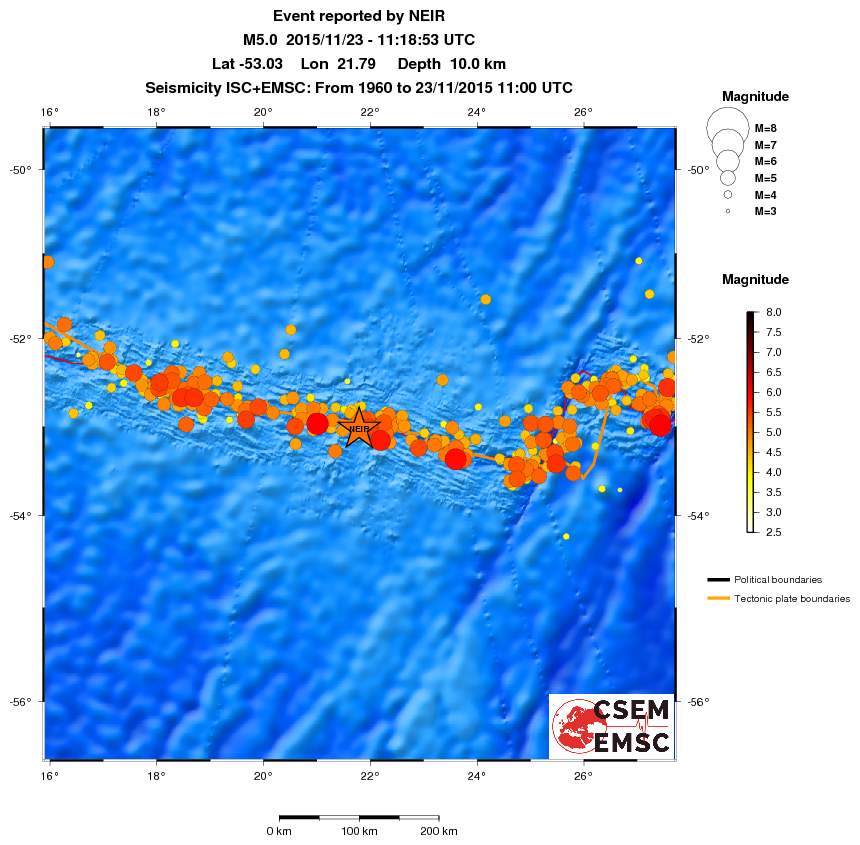 regional magnitude historical seismicity