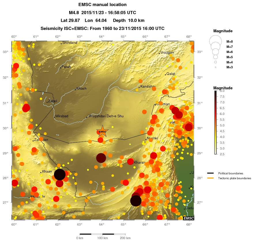 regional magnitude historical seismicity