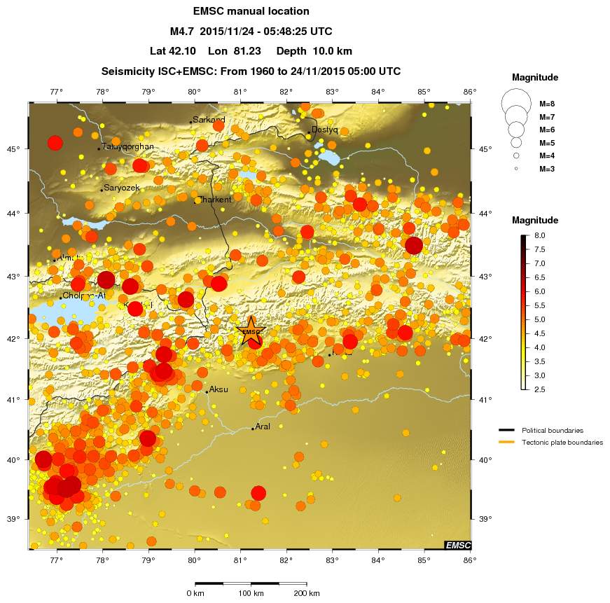 regional magnitude historical seismicity