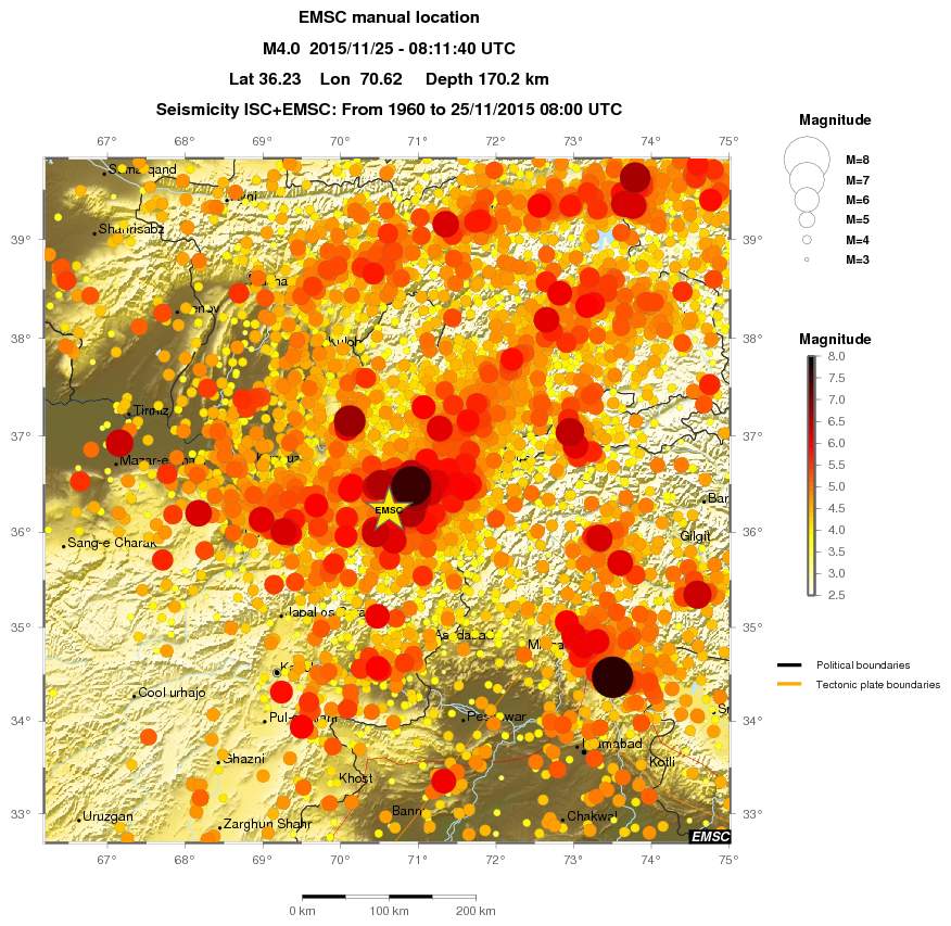 regional magnitude historical seismicity