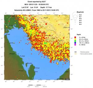 regional historical seismicity