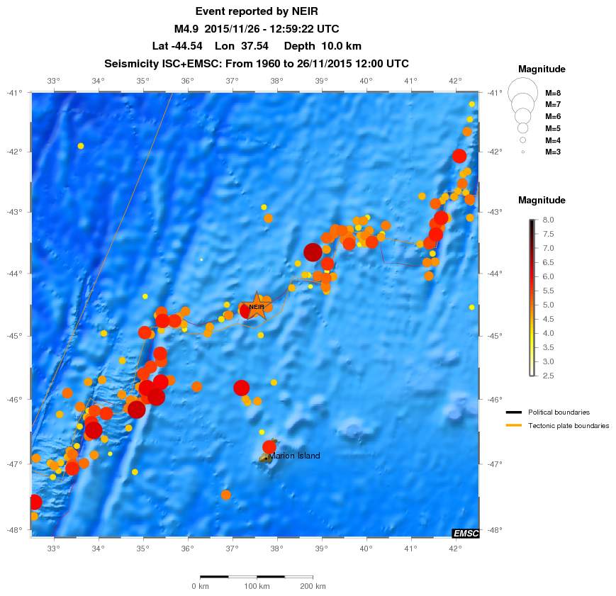 regional magnitude historical seismicity