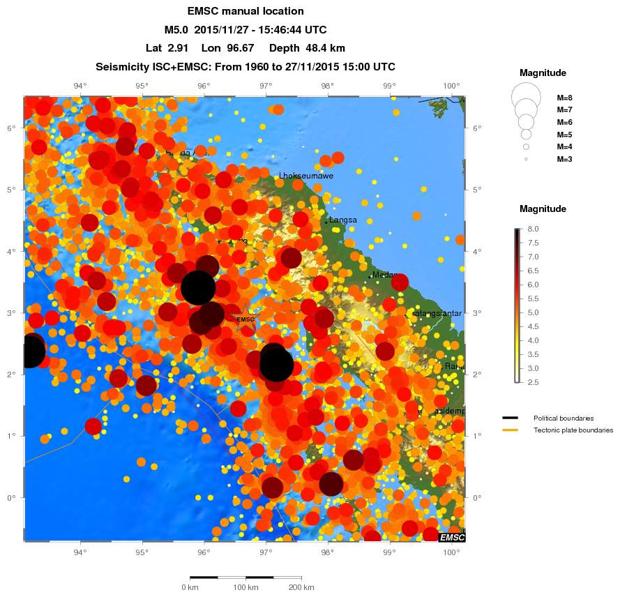 regional magnitude historical seismicity