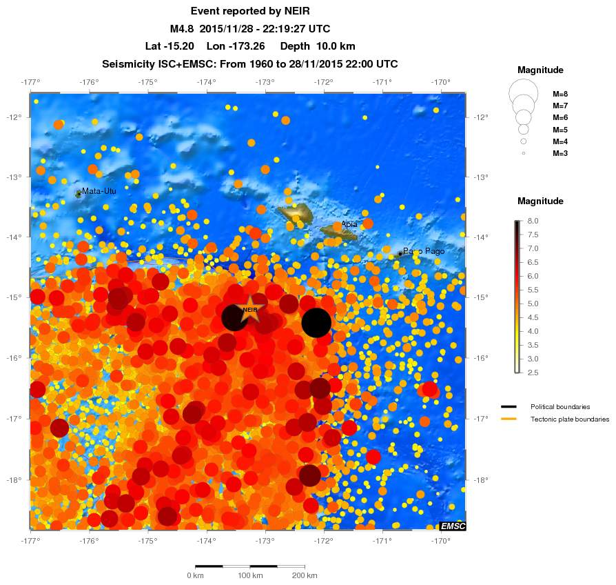 regional magnitude historical seismicity