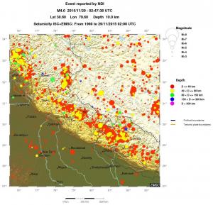 regional historical seismicity