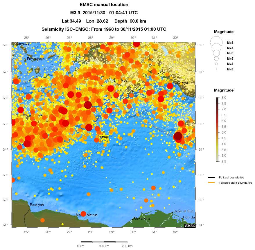 regional magnitude historical seismicity