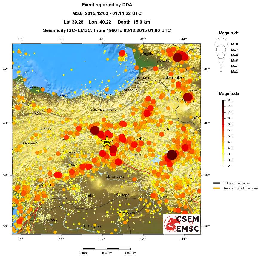 regional magnitude historical seismicity
