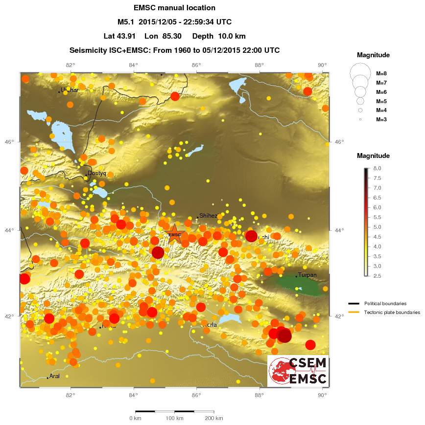 regional magnitude historical seismicity