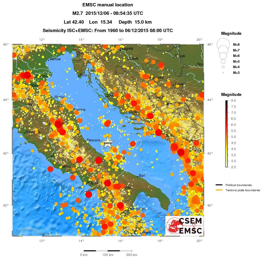regional magnitude historical seismicity