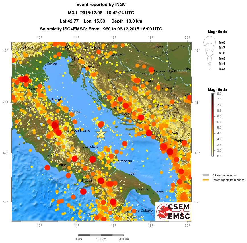regional magnitude historical seismicity